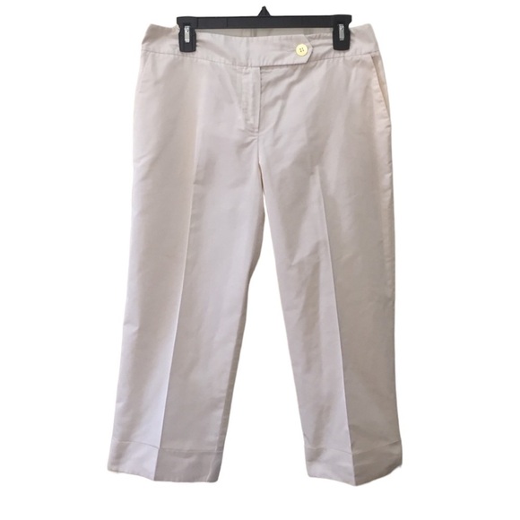 Lida Biday Comfy Day to Night Capris in Cream Silk Blend - Picture 1 of 9